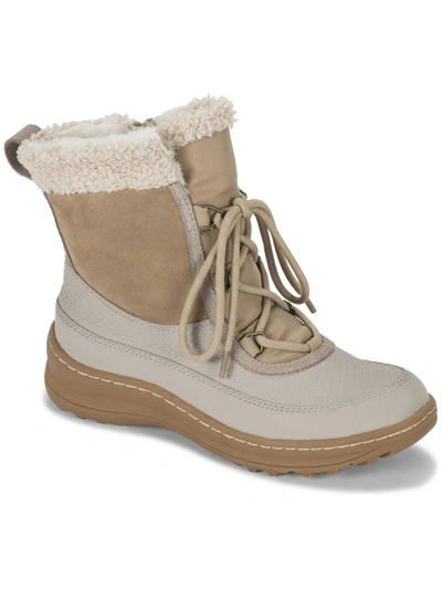 Shop Baretraps Alta Womens Suede Faux Fur Winter & Snow Boots In Beige