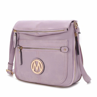 Shop Mkf Collection By Mia K Luciana Vegan Leather Crossbody Handbag In Purple