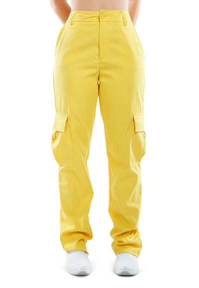 Shop London Rag High Waist Cargo Pants In Yellow