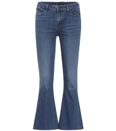 Shop 3x1 Women's W25 Midway Extreme Cropped Jeans Fringed Edges Denim Pants In Blue