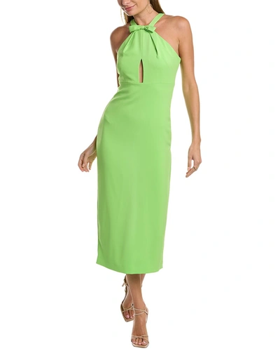 Shop ml Monique Lhuillier Bow Halter Maxi Dress In Green