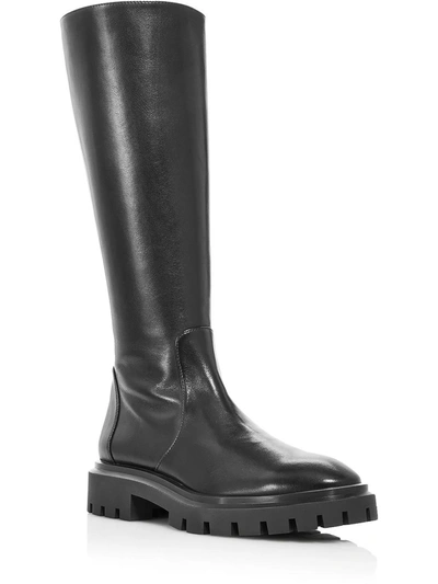 Shop Stuart Weitzman Ultra Womens Leather Tall Mid-calf Boots In Black