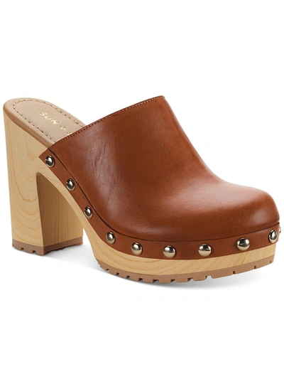 Sun + Stone Taanyaf Womens Blok Heel Loafer Mules In Multi