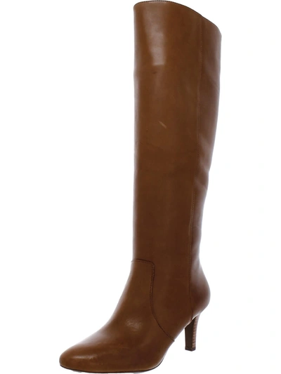Shop Lauren Ralph Lauren Caelynn Womens Leather Tall Knee-high Boots In Multi