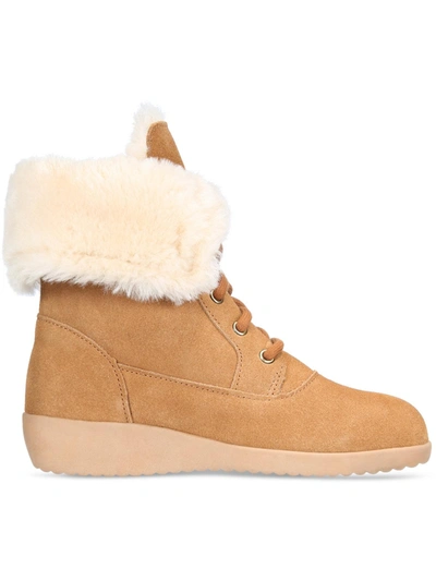 Shop Style & Co Aubreyy Womens Faux Fur Lined Ankle Winter & Snow Boots In Brown