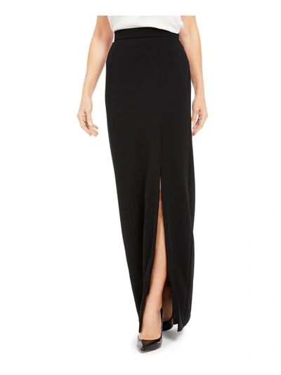 Shop Adrianna Papell Womens Slit Long Pencil Skirt In Black