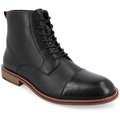 Thomas & Vine Jagger Cap Toe Ankle Boot In Black