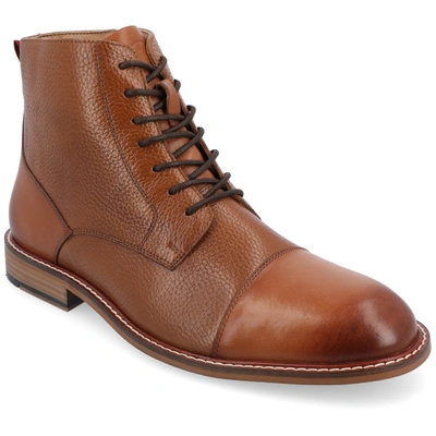 Thomas & Vine Jagger Cap Toe Ankle Boot In Brown