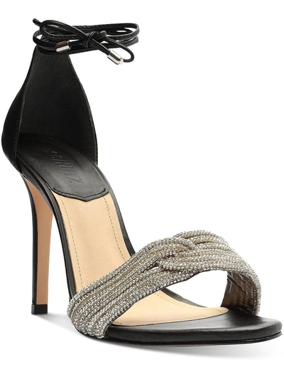 Shop Schutz Andy Womens Leather Open Toe Heels In Multi