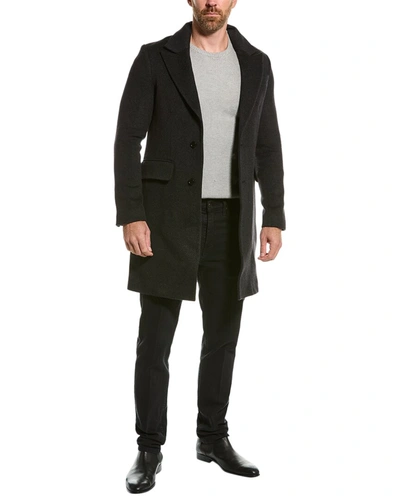 Shop Allsaints Lexington Wool & Cashmere-blend Coat In Grey