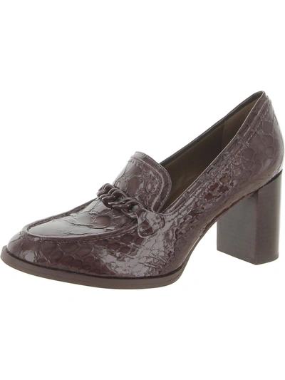 Shop 27 Edit Bliss Womens Leather Slip-on Loafer Heels In Multi