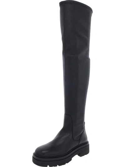 STEVE MADDEN INDUSTRY WOMENS TEXTURED CHUNKY THIGH-HIGH BOOTS 