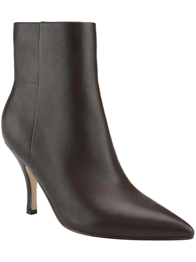 Shop Marc Fisher Fergus Womens Leather Pointed Toe Ankle Boots In Brown