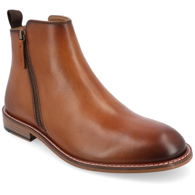 Thomas & Vine Rami Plain Toe Zip Boot In Brown