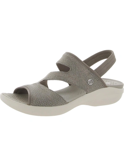 Shop Bzees Womens Strappy Slip On Slingback Sandals In Grey