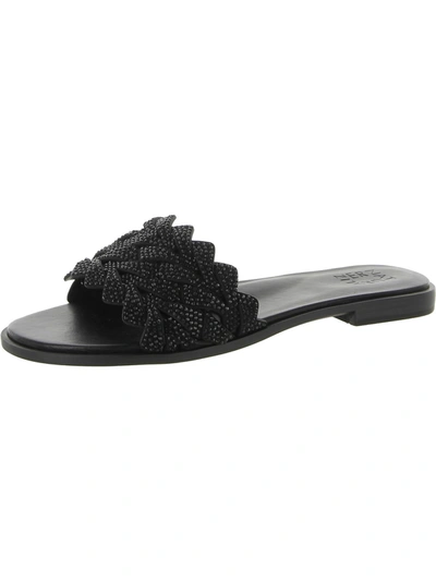 Shop Naturalizer Fernanda Womens Embellished Slip-on Slide Sandals In Black