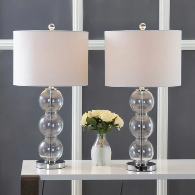 Jonathan Y Bella 27 In Glass Triple-sphere Led Table Lamp (set Of 2)