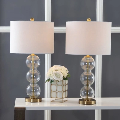 Jonathan Y Bella 27 In Glass Triple-sphere Led Table Lamp (set Of 2)