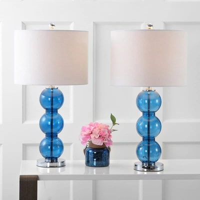 Jonathan Y Bella 27 In Glass Triple-sphere Led Table Lamp (set Of 2)