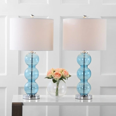 Jonathan Y Bella 27 In Glass Triple-sphere Led Table Lamp (set Of 2)