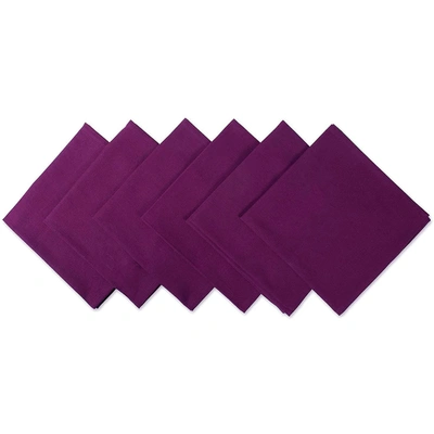 Dii Solid Cotton Napkin (set Of 6)