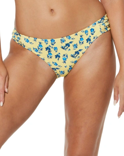 Shop Jessica Simpson Floral Delight Side Shirred Hipster In Yellow