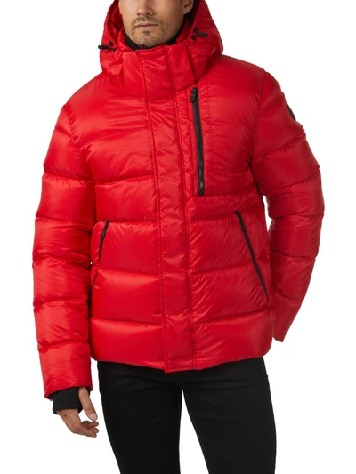 Shop Pajar Jericho Mens Quilted Cold Weather Puffer Jacket In Red