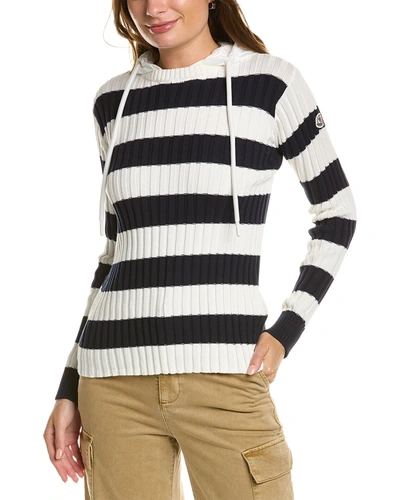 Shop Moncler Ribbed Sweater In Black