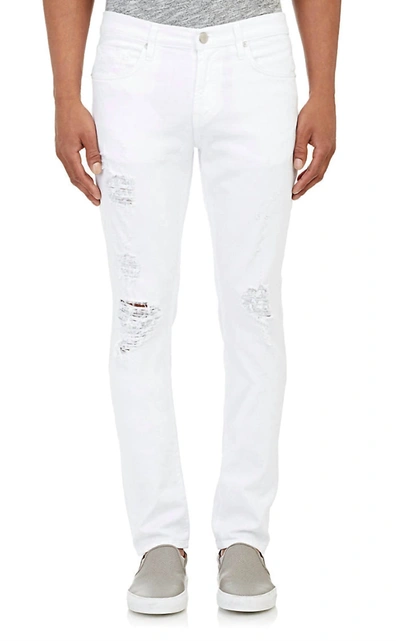 Shop J Brand Men Tyler Solace Distressed Slim Fit Jeans In White