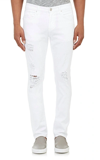 Shop J Brand Men Tyler Solace Distressed Slim Fit Jeans In White