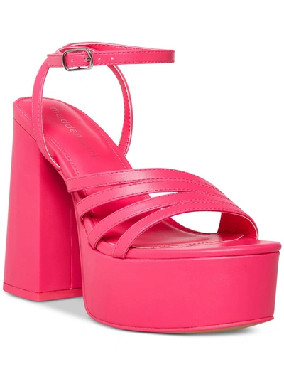 Shop Madden Girl Jadda Womens Chunky Ankle Strap Platform Sandals In Pink