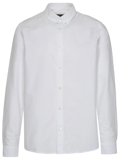 Shop Apc A.p.c. Greg White Cotton Shirt