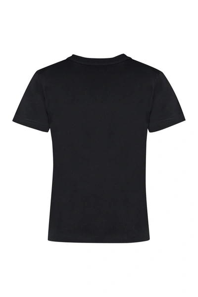Shop Alexander Wang Logo Cotton T-shirt In Black