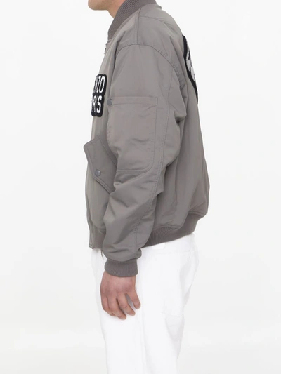 Shop Kenzo Elevated Flight Bomber Jacket In Grey