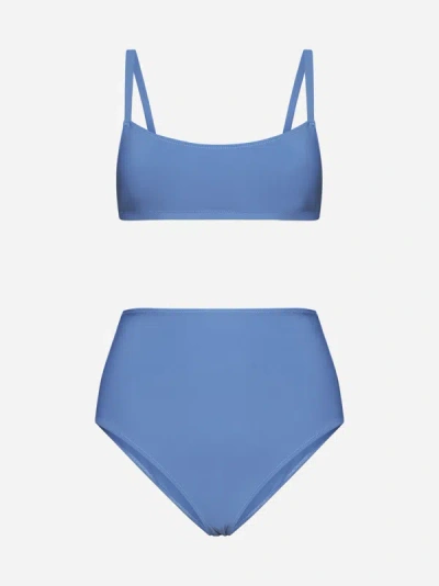 Shop Lido Unidici High-waisted Bikini In Mid Blue