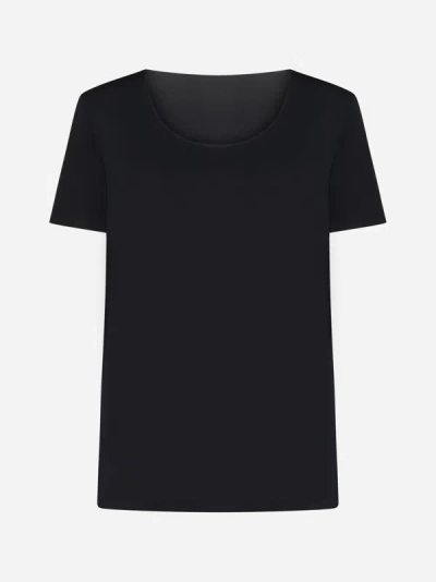 Shop Wolford Aurora Modal T-shirt In Black