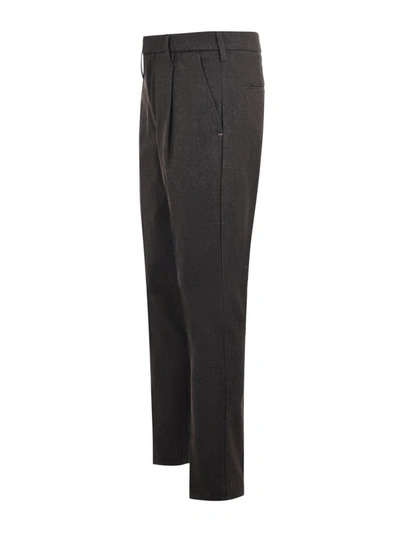 Shop Entre Amis Trousers In Marrone Scuro