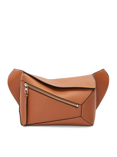 Shop Loewe Small Puzzle Belt Bag In Classic Calfskin In Brown