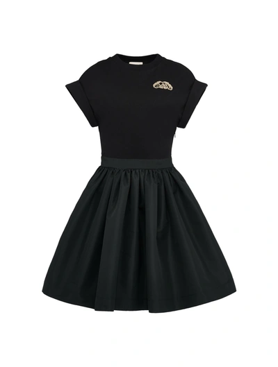 Shop Alexander Mcqueen Women`s Hybrid Mini Dress In Black