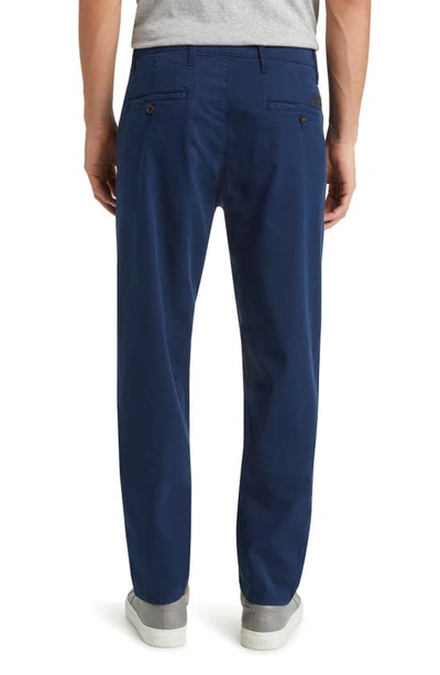 Shop Ag Kullen Flat Front Stretch Sateen Chinos In After Midnight