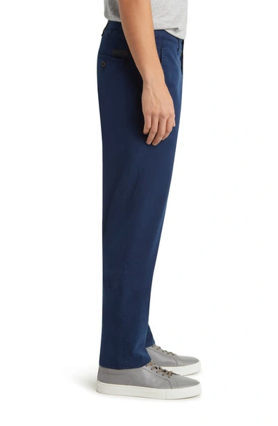 Shop Ag Kullen Flat Front Stretch Sateen Chinos In After Midnight