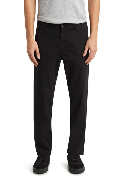 Shop Ag Kullen Flat Front Stretch Sateen Chinos In Black
