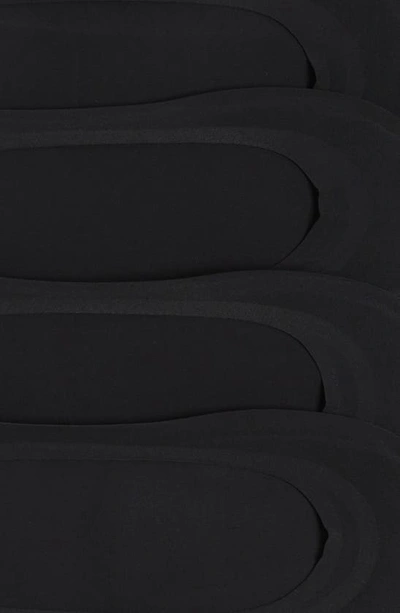 Nordstrom 4-pack Bonded No-show Socks In Black