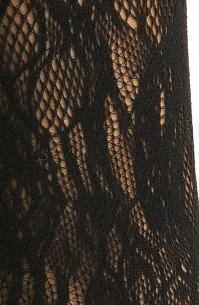 High Heel Jungle Rosette Ringe Lace Socks In Black