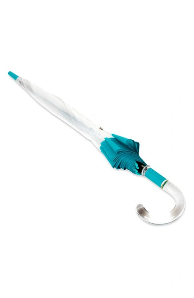 Shop Shedrain Clear Dome Bubble Umbrella In Turquoise