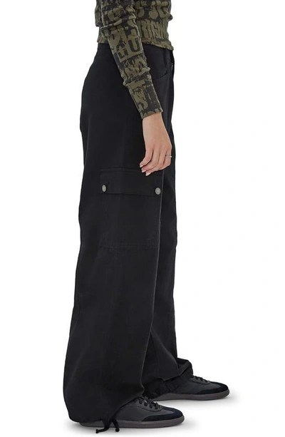 Guess Originals Go Utility Cotton Denim Cargo Pants In Black