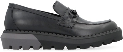 Shop Gucci Leather Loafers In Black