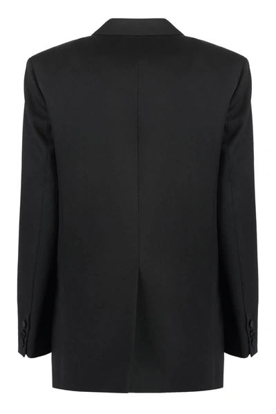Shop Isabel Marant Peagan Double-breasted Wool Jacket In Black