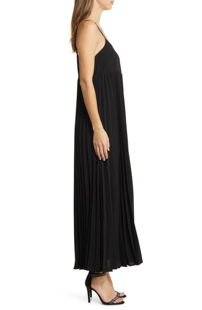 Shop Nordstrom Pleated Maxi Dress In Black