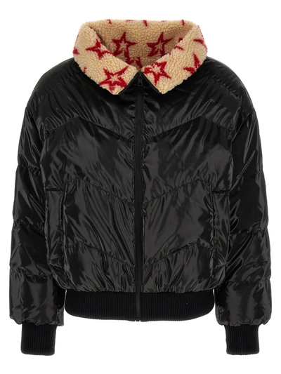 Shop Perfect Moment 'reversible Faux Shearling' Reversible Down Jacket In Multicolor